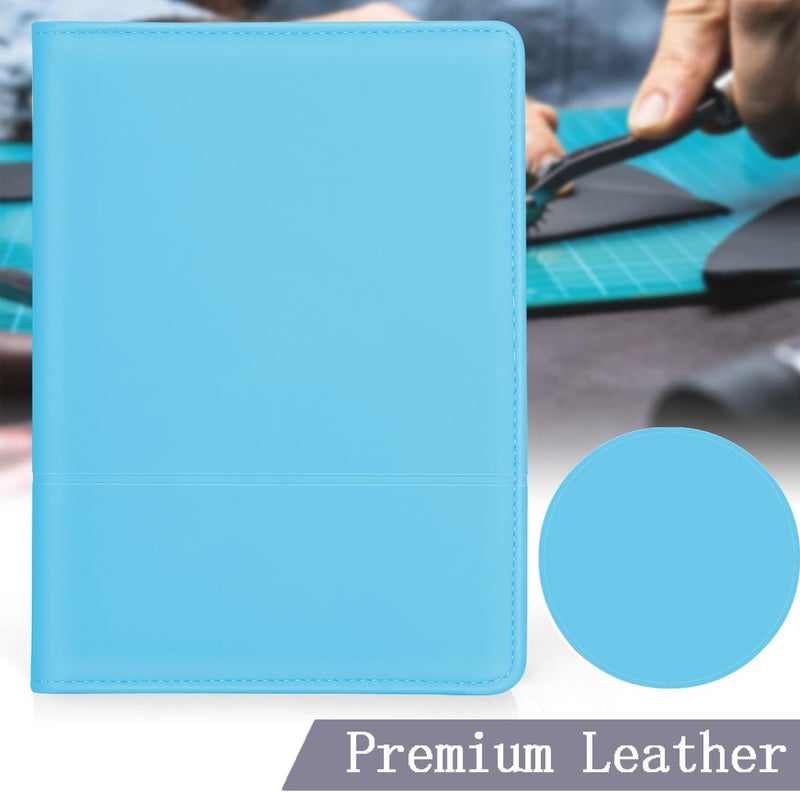 Konper Classic Padfolio/Junior Portfolio Folder Case, Business A5 Binder Organizer Notepad for Men Women, 5 x 8 Writing Pad Included, Light Blue - Image 3